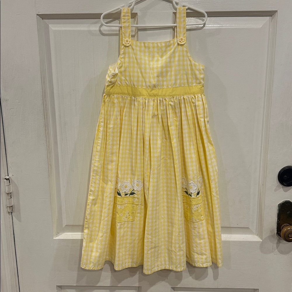 Gymboree Yellow Gingham Dress Size 7